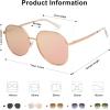 imageSOJOS Trendy Oversized Sunglasses for Women Men UV400 Protection Hexagon Shades with Spring Hinges SJ1210Rose GoldPink Mirrored