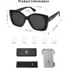 imageSOJOS Trendy Polarized Round Oversized Sunglasses Womens Square Women Sun Glasses SJ2340BlackGrey