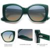 imageSOJOS Trendy Polarized Round Oversized Sunglasses Womens Square Women Sun Glasses SJ2340GreenGreen Grading Yellow