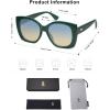 imageSOJOS Trendy Polarized Round Oversized Sunglasses Womens Square Women Sun Glasses SJ2340GreenGreen Grading Yellow