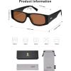 imageSOJOS Trendy Y2K Rectangle Polarized Sunglasses for Women Men Fashion Designer Rave Sunglasses SJ2228BlackBrown
