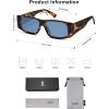 imageSOJOS Trendy Y2K Rectangle Polarized Sunglasses for Women Men Fashion Designer Rave Sunglasses SJ2228Brown TortoiseBlue