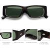 imageSOJOS Trendy Y2K Rectangle Polarized Sunglasses for Women Men Fashion Designer Rave Sunglasses SJ2228Redish TortoiseGreen