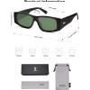 imageSOJOS Trendy Y2K Rectangle Polarized Sunglasses for Women Men Fashion Designer Rave Sunglasses SJ2228Redish TortoiseGreen