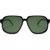 imageSOJOS Retro Vintage Square Polarized Sunglasses for Women Men 70s 80s Oversized Shades SJ2272BlackDark Green