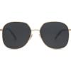 imageSOJOS Trendy Oversized Sunglasses for Women Men UV400 Protection Hexagon Shades with Spring Hinges SJ1210GoldBlack