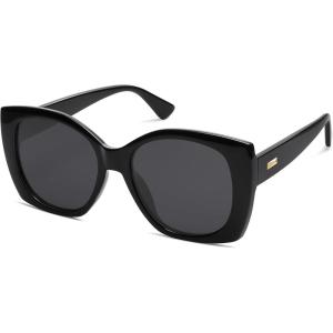 imageSOJOS Trendy Polarized Round Oversized Sunglasses Womens Square Women Sun Glasses SJ2340BlackGrey