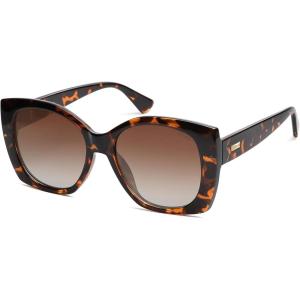 imageSOJOS Trendy Polarized Round Oversized Sunglasses Womens Square Women Sun Glasses SJ2340TortoiseBrown Grading