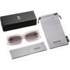 imageSOJOS Classic Trendy Rectangle Polarized Sunglasses Thick Frame with Star Decorations SJ2285Clear PinkLight Grey