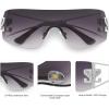 imageSOJOS Futuristic Rimless y2k Sunglasses for Women Oversized Trendy Shield Wrap Around Frameless Sun Glasses SJ1197Grey