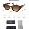 imageSOJOS Retro Trendy Polarized Sunglasses For Women Narrow Cat Eye Womens Shades SJ2346TortoiseBrow Grading