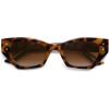 imageSOJOS Retro Trendy Polarized Sunglasses For Women Narrow Cat Eye Womens Shades SJ2346TortoiseBrow Grading