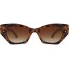 imageSOJOS Retro Trendy Polarized Sunglasses For Women Narrow Cat Eye Womens Shades SJ2346TortoiseBrow Grading