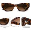 imageSOJOS Retro Trendy Polarized Sunglasses For Women Narrow Cat Eye Womens Shades SJ2346TortoiseBrow Grading