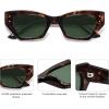 imageSOJOS Retro Trendy Polarized Sunglasses For Women Narrow Cat Eye Womens Shades SJ2346TortoiseGreen