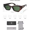 imageSOJOS Retro Trendy Polarized Sunglasses For Women Narrow Cat Eye Womens Shades SJ2346TortoiseGreen