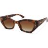 imageSOJOS Retro Trendy Polarized Sunglasses For Women Narrow Cat Eye Womens Shades SJ2346TortoiseBrow Grading