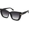 imageSOJOS Trendy Large Oversized Cat Eye Sunglasses for Women 70s UV400 Designer Shades SJ2231BlackGrey