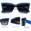imageSOJOS Trendy Oversized Cateye Sunglasses Womens UV400 Large Designer Shades Lentes De Sol Para Mujer SJ2347Dark BlueGradient Grey