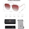 imageSOJOS Trendy Square Sunglasses for Women Men Retro Metal Frame Sun Glasses Classic Shades UV Protection SJ1206A