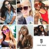 imageSOJOS Cateye Sunglasses for Women Fashion Mirrored Lens Metal Frame SJ1086Green
