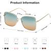 imageSOJOS Classic Square Oversized Sunglasses for Women Big Large Designer Style Sunnies SJ1082GoldBrowngreen