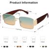 imageSOJOS Fashion Rectangle Sunglasses for Women Men Retro Vintage Narrow Sun Glasses SJ1162GoldGreen  Brown