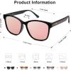 imageSOJOS Polairzed Sunglasses Womens Mens Trendy Square Shades SJ2203BlackPink