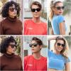 imageSOJOS Polairzed Sunglasses Womens Mens Trendy Square Shades SJ2203BlackPink