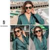imageSOJOS Polairzed Sunglasses Womens Mens Trendy Square Shades SJ2203GreenGrey