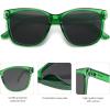 imageSOJOS Polairzed Sunglasses Womens Mens Trendy Square Shades SJ2203GreenGrey