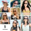 imageSOJOS Polarized Sunglasses for Women Men Round Classic Vintage Style TR90 SJ2091AmberGrey
