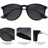 imageSOJOS Polarized Sunglasses for Women Men Round Classic Vintage Style TR90 SJ2091BlackGradient Grey