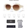 imageSOJOS Retro Cat Eye Polarized Sunglasses Womens Vintage Shades Trendy Designer Sun Glasses UV Protection SJ2261CreamBrown
