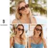 imageSOJOS Retro Cat Eye Polarized Sunglasses Womens Vintage Shades Trendy Designer Sun Glasses UV Protection SJ2261CreamBrown