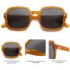 imageSOJOS Retro Square Polarized Sunglasses for Women Men Classic Trendy Sunnies SJ2226OrangeGrey