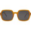 imageSOJOS Retro Square Polarized Sunglasses for Women Men Classic Trendy Sunnies SJ2226OrangeGrey
