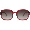 imageSOJOS Retro Square Polarized Sunglasses for Women Men Classic Trendy Sunnies SJ2226RedGrey
