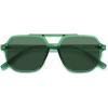 imageSOJOS Retro Trendy Aviator Polarized Sunglasses Men Women Vintage 70s Square Stylish Frame Sun Glasses SJ2283Crystal GreenGreen