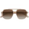 imageSOJOS Retro Trendy Aviator Polarized Sunglasses Men Women Vintage 70s Square Stylish Frame Sun Glasses SJ2283Milky BrownBrown Grading
