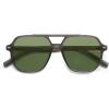 imageSOJOS Retro Trendy Aviator Polarized Sunglasses Men Women Vintage 70s Square Stylish Frame Sun Glasses SJ2283Milky GreyGreen