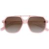 imageSOJOS Retro Trendy Aviator Polarized Sunglasses Men Women Vintage 70s Square Stylish Frame Sun Glasses SJ2283Milky PinkBrown Grading