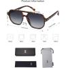 imageSOJOS Retro Trendy Aviator Polarized Sunglasses Men Women Vintage 70s Square Stylish Frame Sun Glasses SJ2283TortoiseGrey Grading