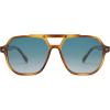 imageSOJOS Retro Trendy Aviator Polarized Sunglasses Men Women Vintage 70s Square Stylish Frame Sun Glasses SJ2283Yellow TortoiseBlue Grading