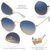 imageSOJOS Small Round Polarized Sunglasses for Women Men Classic Vintage Retro Shades UV400GoldBluebrown