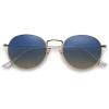 imageSOJOS Small Round Polarized Sunglasses for Women Men Classic Vintage Retro Shades UV400GoldBluebrown