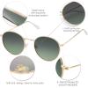 imageSOJOS Small Round Polarized Sunglasses for Women Men Classic Vintage Retro Shades UV400GoldGradient Green