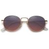 imageSOJOS Small Round Polarized Sunglasses for Women Men Classic Vintage Retro Shades UV400GoldGreypink