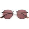 imageSOJOS Small Round Polarized Sunglasses for Women Men Classic Vintage Retro Shades UV400Shiny BlackLight Purplered