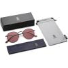 imageSOJOS Small Round Polarized Sunglasses for Women Men Classic Vintage Retro Shades UV400Shiny BlackLight Purplered